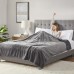  Full Plush Electric Blanket, Charcoal, 77×84″