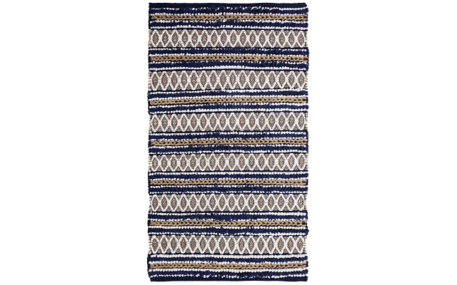  Boho 27 x 45 Accent Rug, Navy