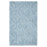 Seventh Studio Cotton Geo 17″ x 24″ Bath Rug, Blue