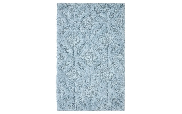  Cotton Geo 17″ x 24″ Bath Rug, Blue