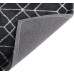  Jax Collection Grey Geometric Faux Fur Scatter Rug