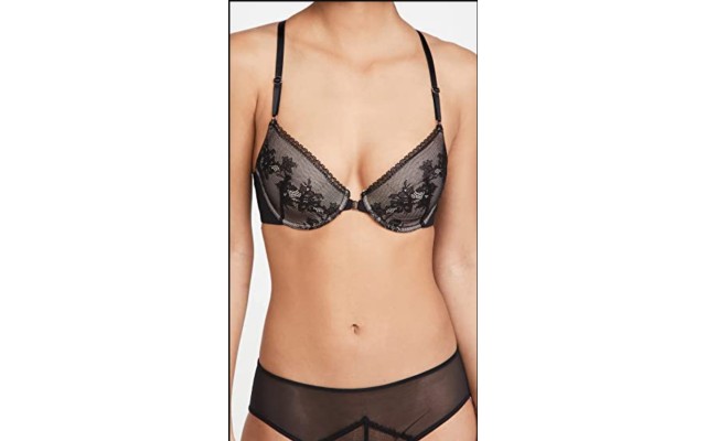  Straight Laced Front Close Underwire T-Shirt Bra, Size 32D