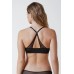  Straight Laced Front-Close T-Shirt Bra, Black, 32 C