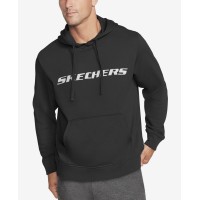 Skechers Men's Heritage Comfort-Fit Logo-Print Hoodie, Black, Medium