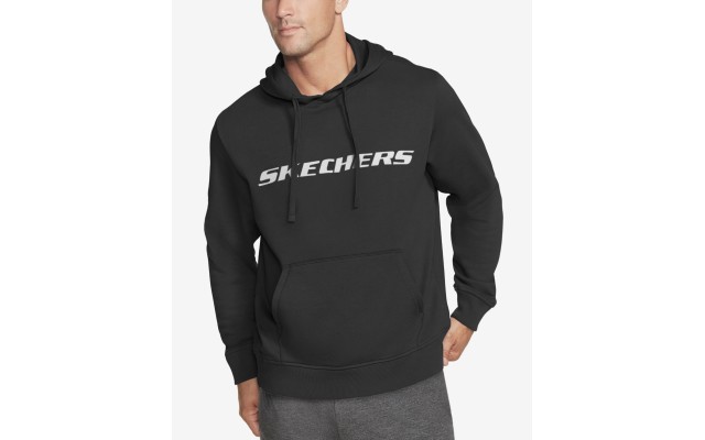  Men's Heritage Comfort-Fit Logo-Print Hoodie, Black, Medium