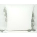  Ines Distressed Metallic Diamond Tassels 18″ Decorative Throw Pillow Silver
