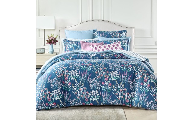  Midnight Meadow Duvet Covers, Navy, King