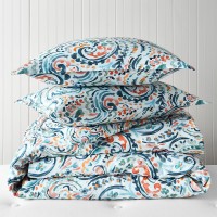 Sky Ophelia Duvet Cover Set, King, Green