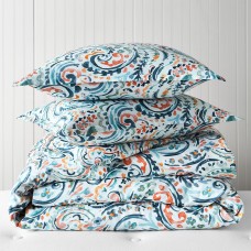 Sky Ophelia Duvet Cover Set, King, Green