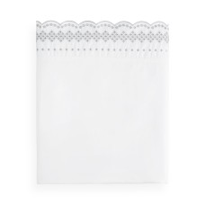 Sky Scalloped Embroidered Flat Sheets