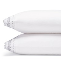 Sky Scalloped Embroidered King Pillowcase