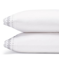 Sky Scalloped Embroidered King Pillowcase