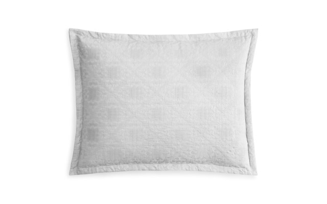 Tile Matelasse 100% Cotton Pillow Sham Pair, King, White