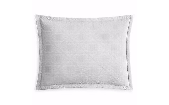 Sky Tile Matelesse 100% Cotton Standard Quilted Pillow Sham Pair, Light Gray, 20” x 28”