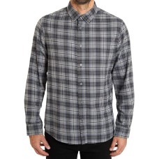 Slate & Stone Mens Flannel Button-Down Shirt, Charcoal, Medium