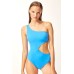 Solid & Striped The Claudia Reversible One-Shoulder Cutout One Piece Swimsuit,  Orange,Pink,Blue, Medium