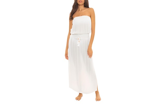 Soluna Goa Strapless Midi Dress Cover-Up,, White, Medium