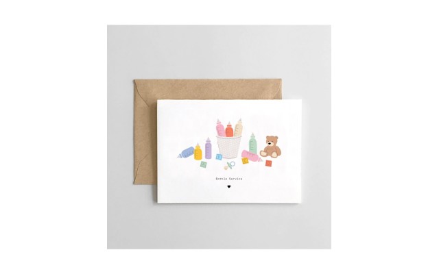 Spaghetti & Meatballs Bottle Service Greeting Card