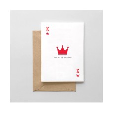 Spaghetti Meatballs King Of The Dad Jokes Greeting, White/Red, 4.25″ x 6.25″