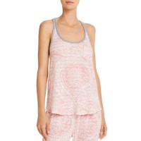 Splendid Printed Loungewear Tank Top, Pink/Gray, Small