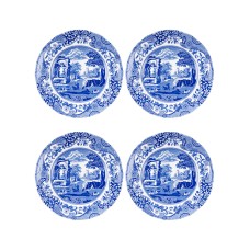 Spode Blue Italian Set of 4 19cm Plates