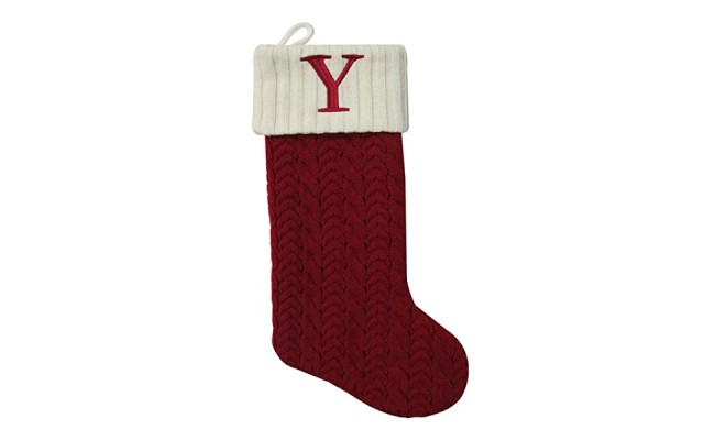  21-in. Initial Stocking sock ” Y ” CHRISTMAS