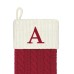 ® Large 21″ Red Knit Monogram Stocking, C