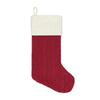 St. Nicholas Square® Large 21″ Red Knit Monogram Stocking, Blank