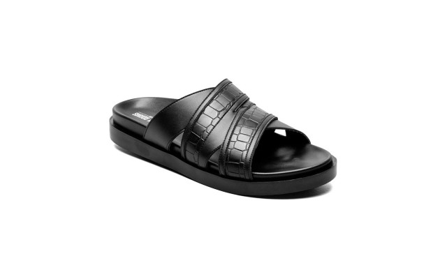  Men’s Mondo Open Toe Slide Sandals Men’s Shoes, Black, 12M