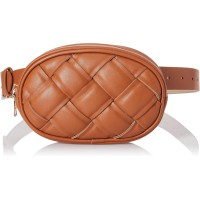 Steve Madden Basket Weave Belt Bag, Cognac Medium