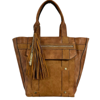 Steve Madden Cognac BGiselle X-Large Bag With Tassel