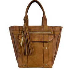 Steve Madden Cognac BGiselle X-Large Bag With Tassel