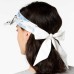 Cotton Studded Denim Visor (Denim, One Size)