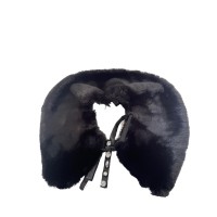Steve Madden Faux Fur Collar Black