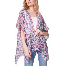 Steve Madden Floral Kimono Coverup, Pink