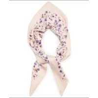 Steve Madden Floral-Print Matte Satin Kite Scarf, Blue