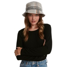 Steve Madden Logo Plate Brushed Bucket Hat, Grey, 28-1/2