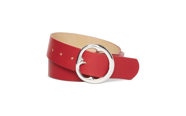  Single-Prong Buckle Textured Belt