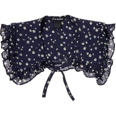 Steve Madden Tiered Floral Cotton Collar, Navy