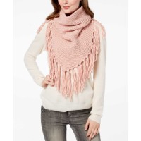 Steve Madden Women’s Fringe Triangle Snood Scarves, Pink