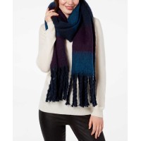 Steve Madden Women’s Block Striped Woven Scarf, Blue/ Purple