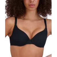 Steve Madden Women’s Demi Logo-Strap T-Shirt Bra, Black, 34C