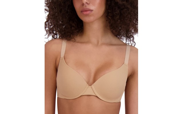  Women’s Demi Logo-Strap T-Shirt Bra, Praline, 32B