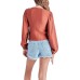  Womens Felicity Blouse, Burnt Henna, Small