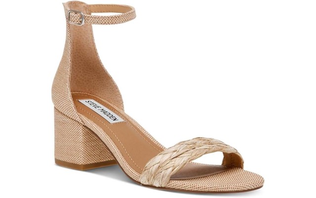  Womens Irenee Ankle Strap Dress Sandals, Tan, 5M