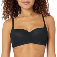 Steve Madden Women’s Mesh Balconette Bra, Black, 34D