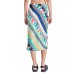  Women’s Patchwork Charmeuse Midi Slip Skirt, Patchwork Stripe, Small