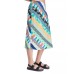  Women’s Patchwork Charmeuse Midi Slip Skirt, Patchwork Stripe, Small