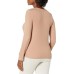  Women’s Ribbed Long-Sleeve Sleep Tee, Praline, Large
