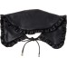  Women’s Ruffle-Trim Faux Leather Collar, Black
